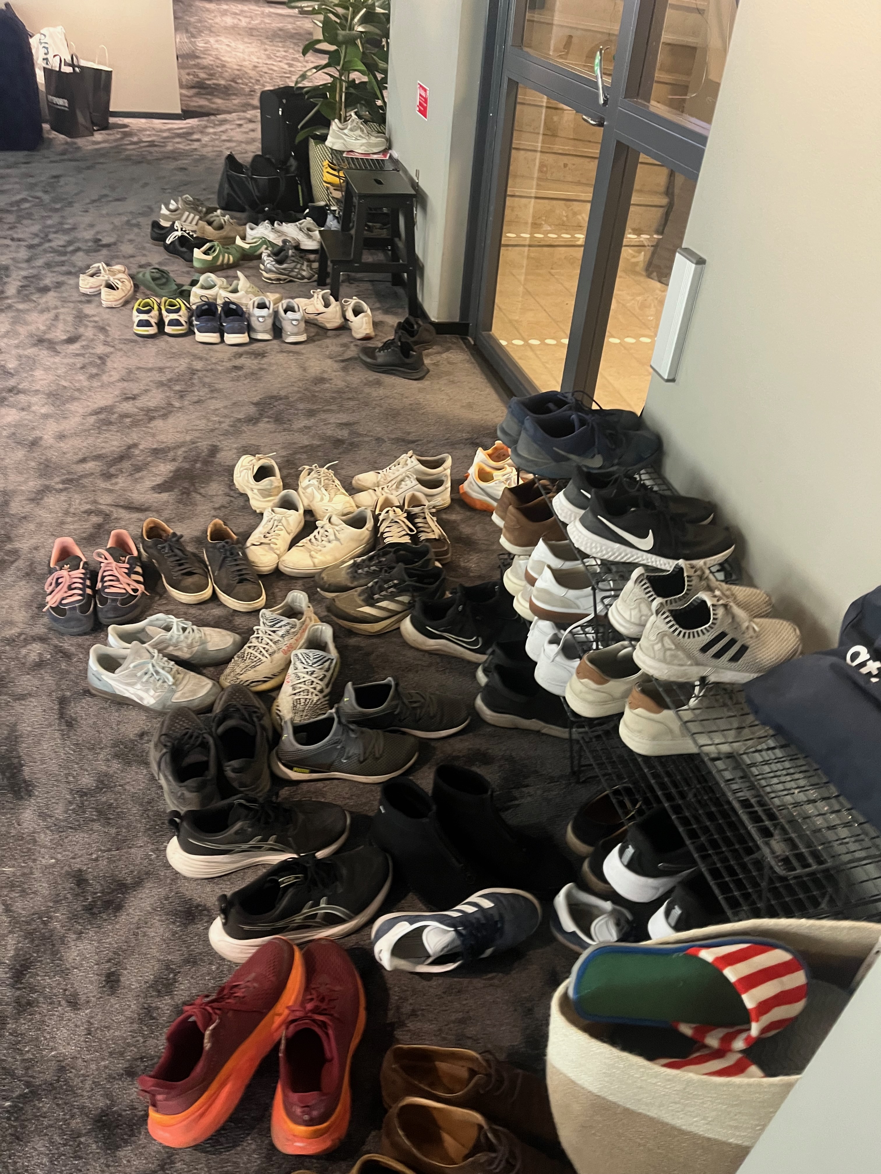 Shoes off